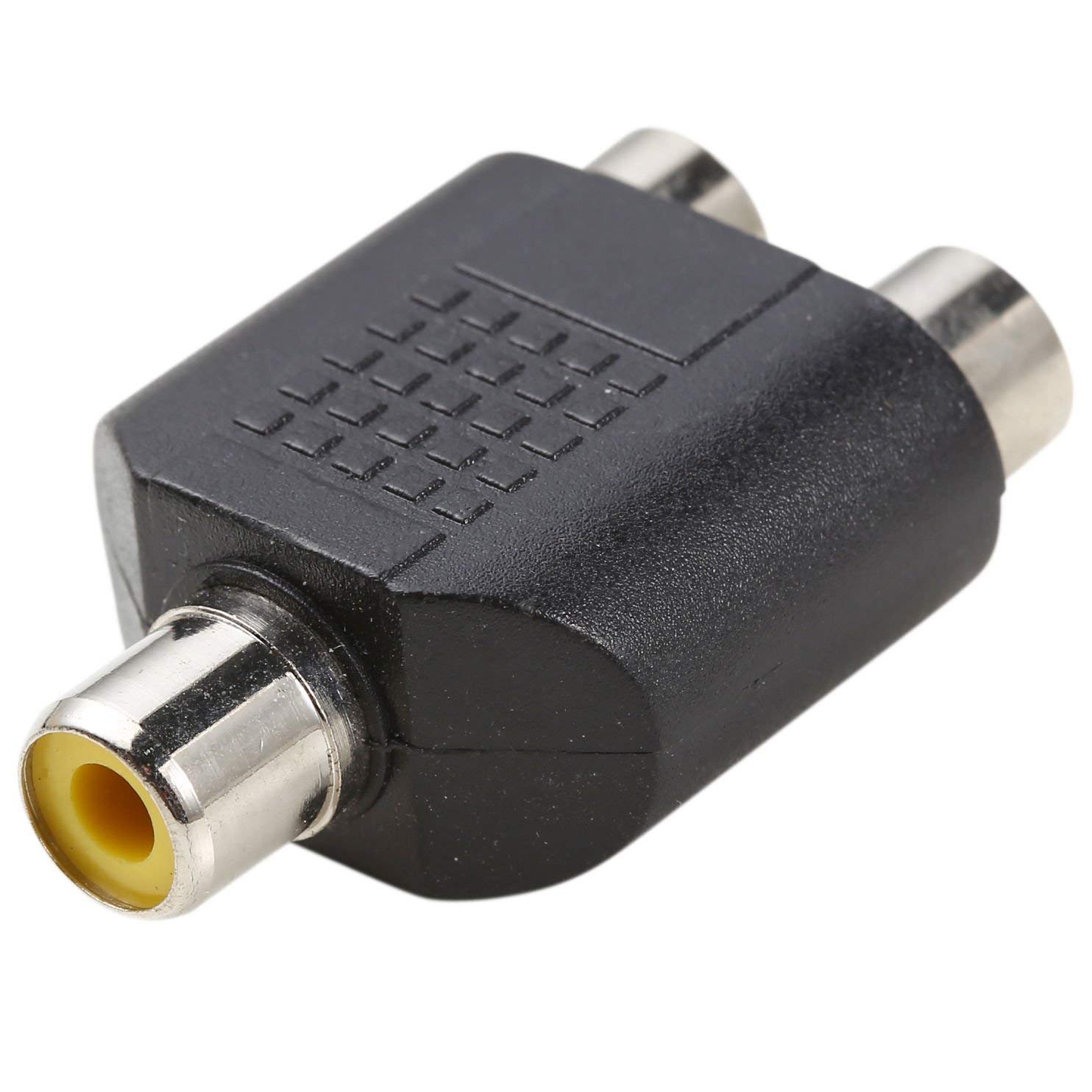 UHPPOTE RCA Y rozdzielacz podwójny 2 żeński do 3,5 mm / 0,14" 1 żeńskie gniazdo do audio wideo AV TV (opakowanie 50)