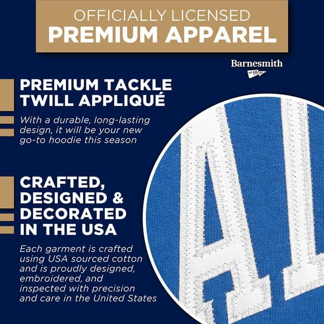 Barnesmith NCAA Unisex Hooded Sweatshirt, Veritas Logo in Tackle Twill Applique - Image 4