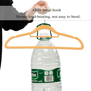 Hanger Storage Rack, Hangers 20 Pack Heavy Duty, Lightweight & Space Saving Plastic Hangers for Closet Laundry Dry Cleaning Room (Gray)