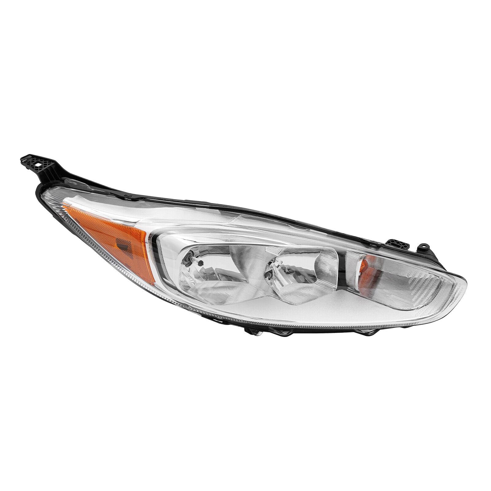 For 2014 2015 2016 2017Ford Fiesta Halogen Headlight Headlamp Assembly Replacement Chrome Housing Clear Lens Right Passenger Side (RH)