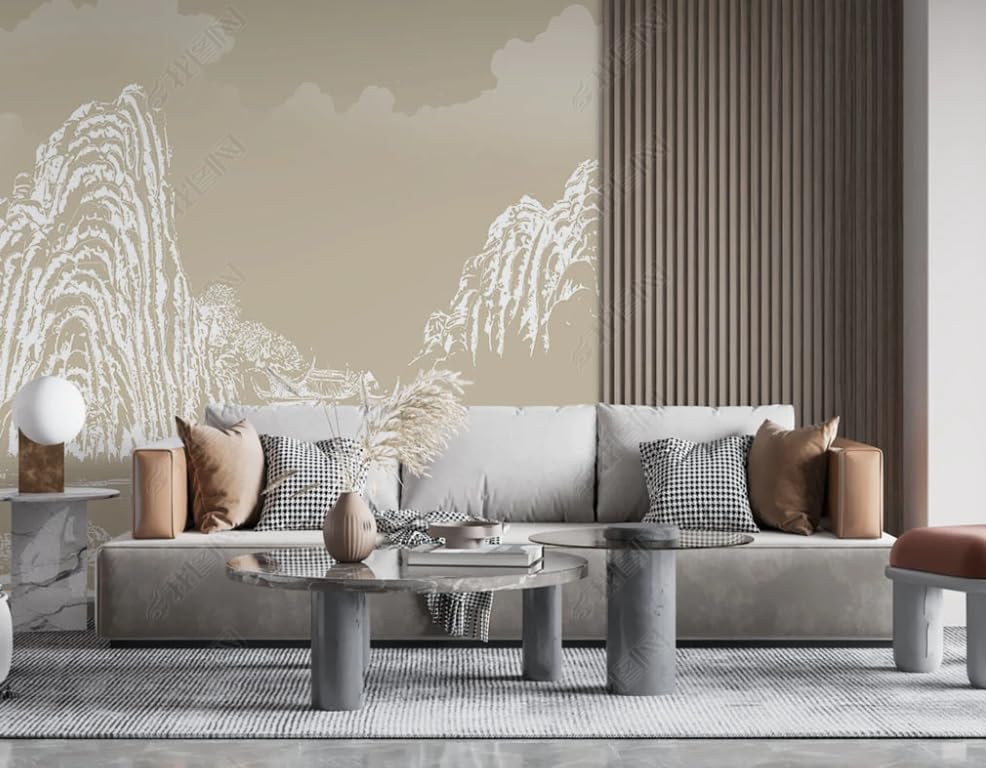 Papier peint haute montagne intissé haut de gamme grand format décor national 250cm