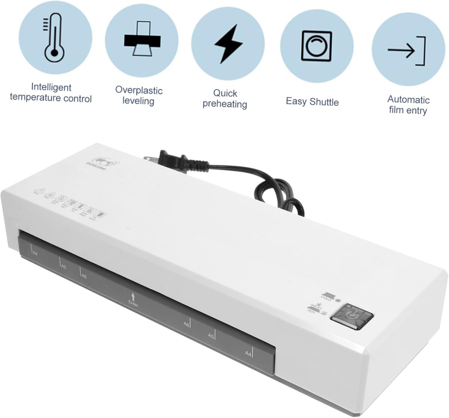 Thermal Laminator Machine for Home Office Fast Warm-up Photo Laminator with Easy Operation Protection and Versatile Document Sealing Sl with Laminating Pouches