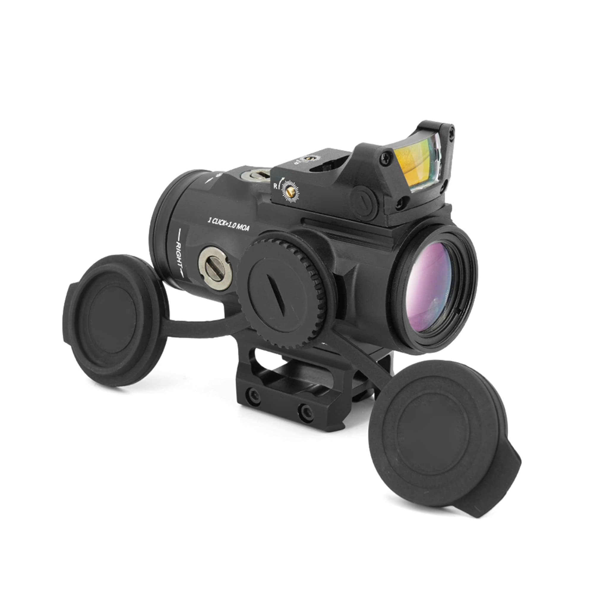Mirino tattico con Prisma 5X con Attacco Alto e M1 Red DOT Sight Combo Ottica Mirino Fit 20mm Rail Rifle Sight per la Caccia