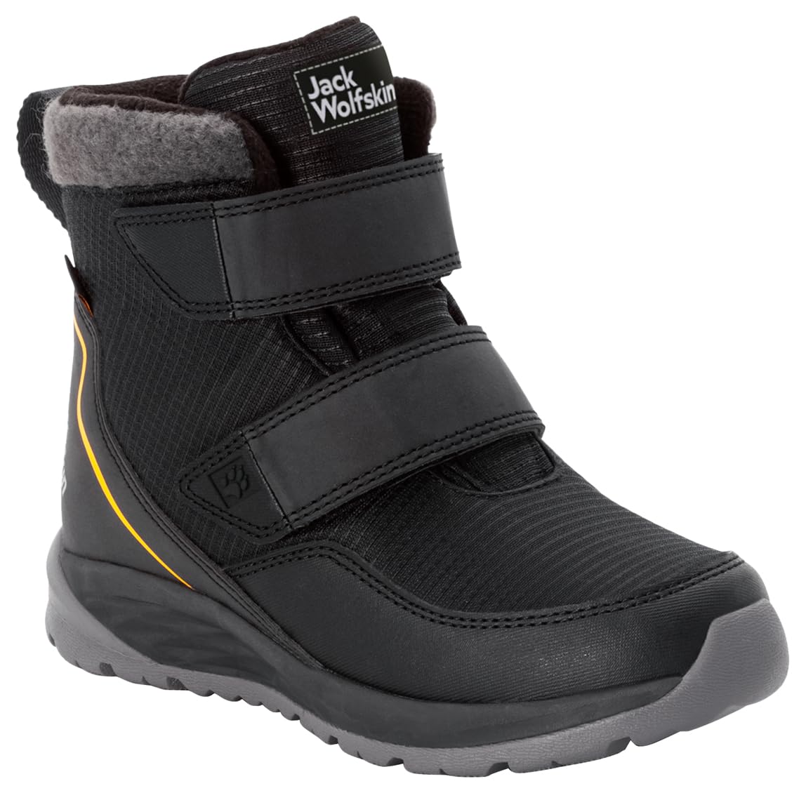 Jack Wolfskin Dzieci uniseks POLAR BEAR TEXAPORE MID VC K buty śnieżne, phantom/burly Żółty XT, 37 EU