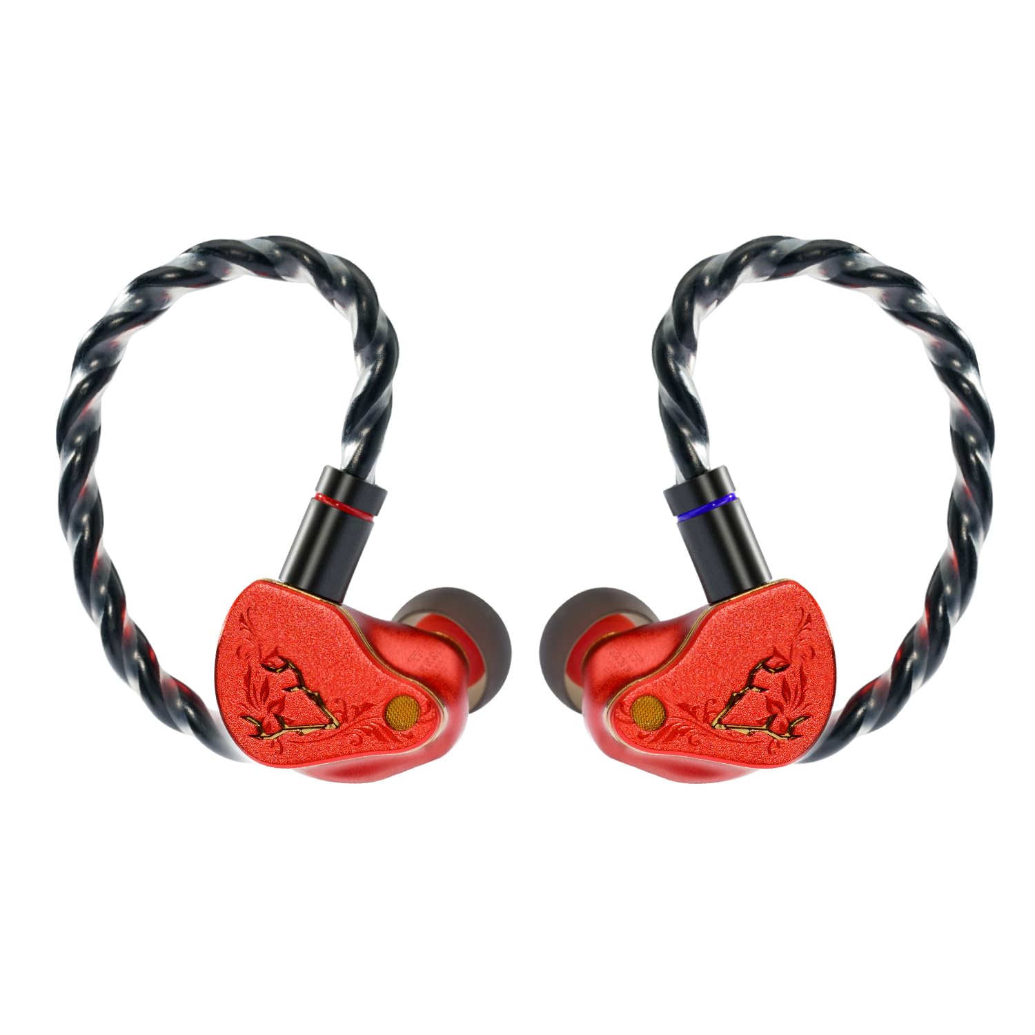Amazon.co.jp: CVJ Mermaid 2（赤）IEM イヤホン 有線/10mmデュアル