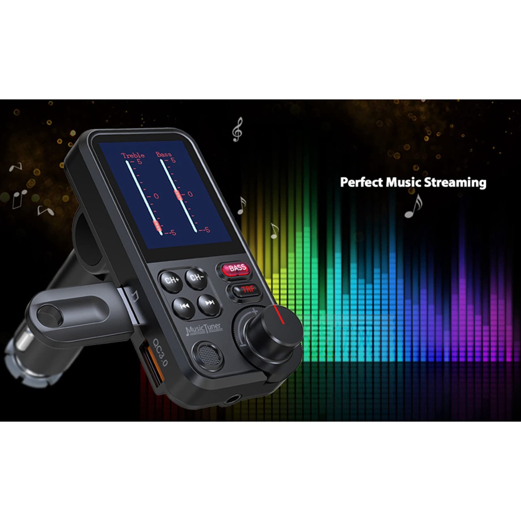 2X BT93 Voiture Lecteur Mp3 U Disque Musique Bluetooth 5.0 Transmetteur FM Réglage du Mode EQ USB Voiture Charge