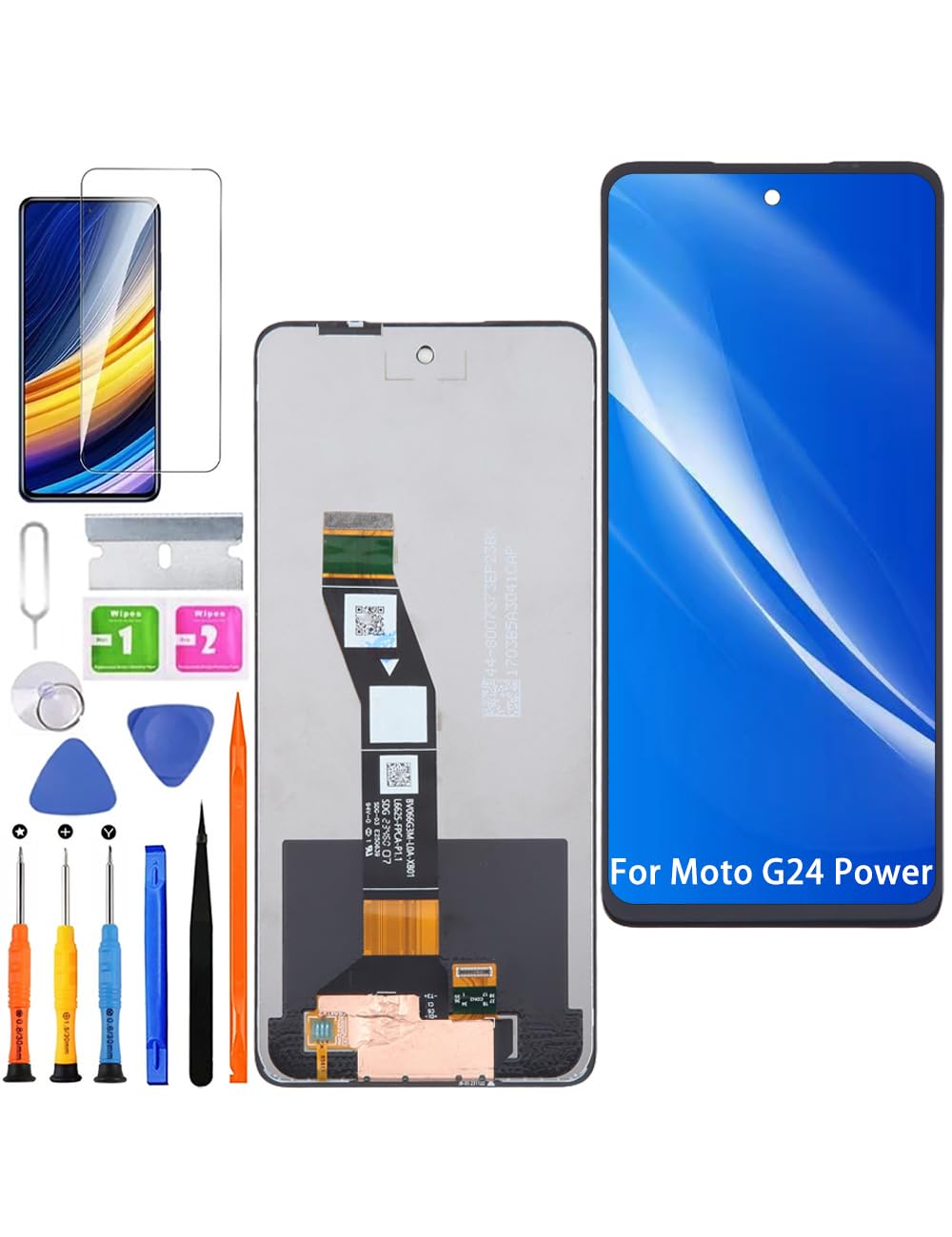 Pantalla para Motorola Moto G24 Power | con Kit de reparación，IPS LCD，pantalla HD，pantalla de reemplazo