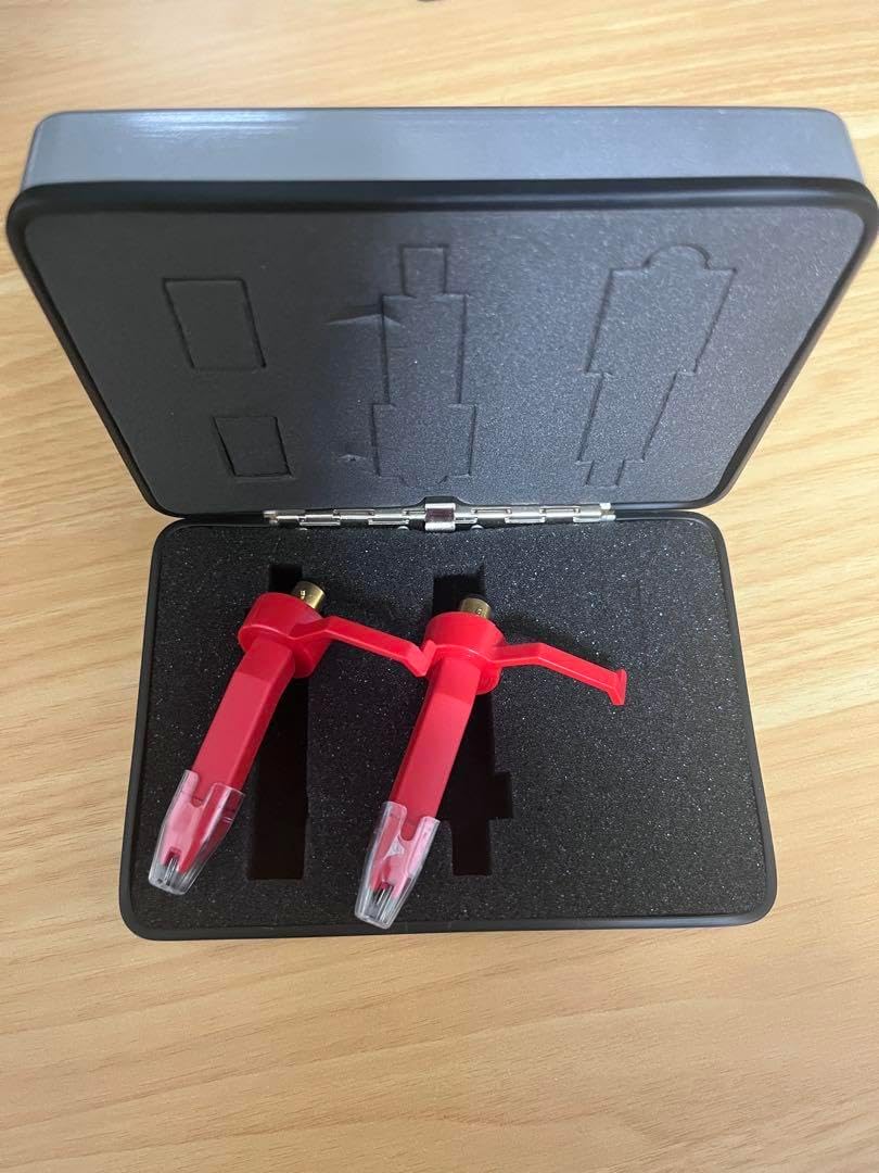 樽屋 01-M 赤針2本セット カートリッジ ケース付き 樽屋 赤針 01M DJ用