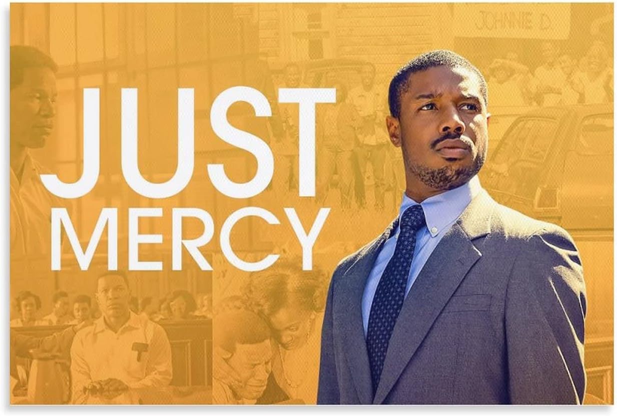 Just Mercy Custom Poster Classic Poster Movie Poster Posters for Room Aesthetic Art Poster Canvas Art Poster and Wall Art Picture Print Modern Family Bedroom Decor Posters 24x36inch(60x90cm)