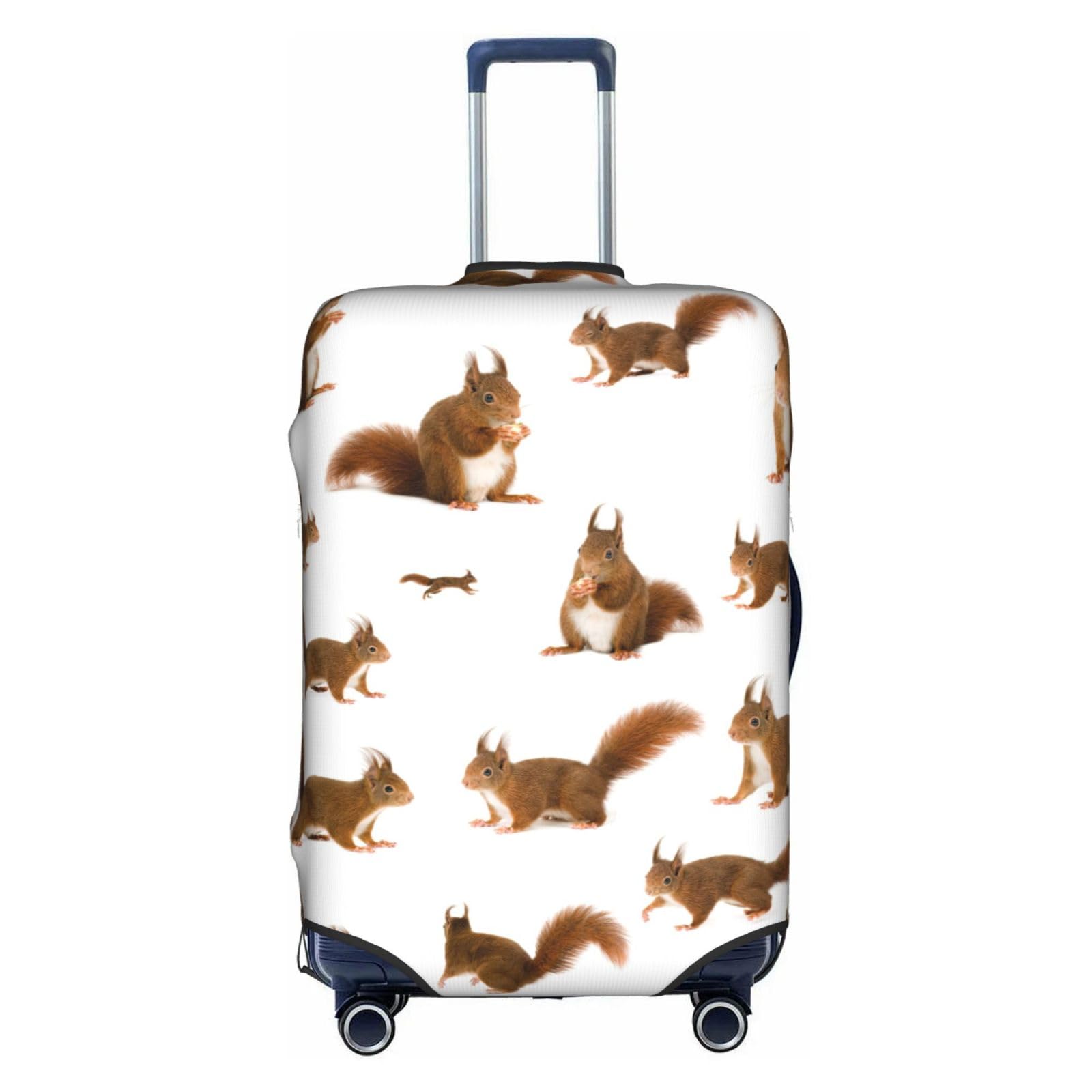 Housse de protection en polyester blanc motif écureuil mignon XL lavable - 8