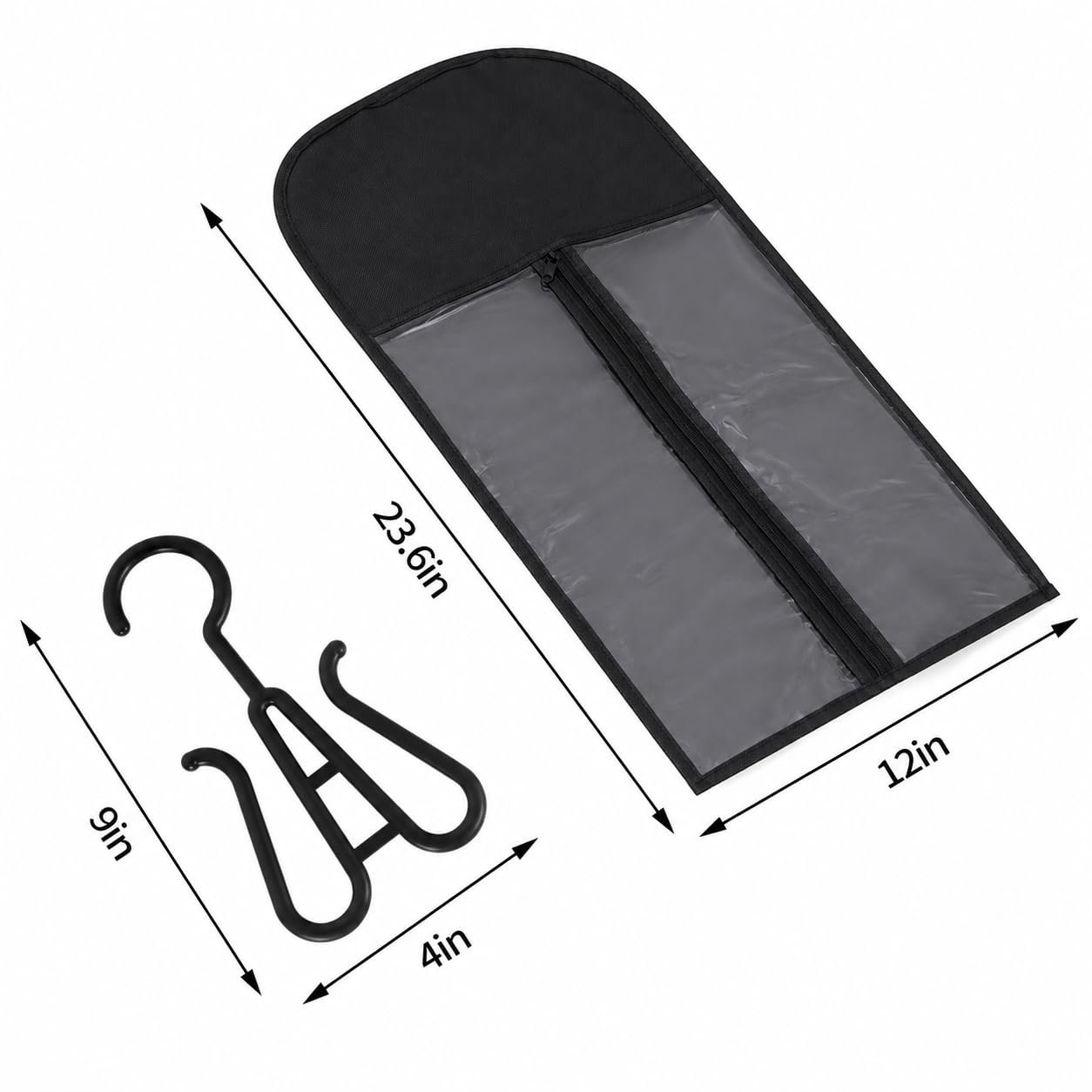 12PCS Hair Extension Holder Wig Storage Bags with Hangers