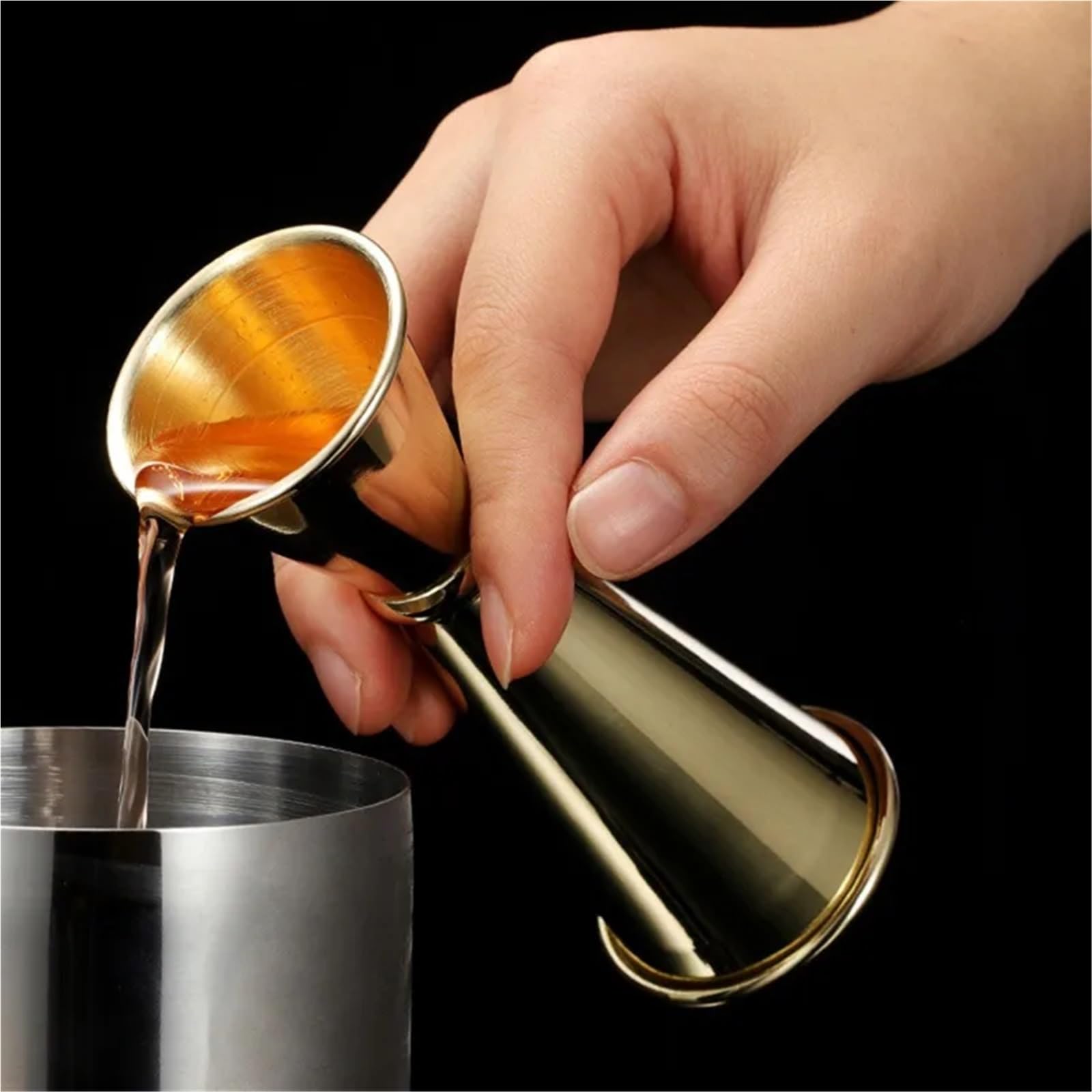 Kit for preparar cócteles, herramienta de camarero, vaso medidor de acero inoxidable for chupitos, coctelera, medidor de bebidas espirituosas, jigger, utensilios de cocina for bar, juego de cócteles(B