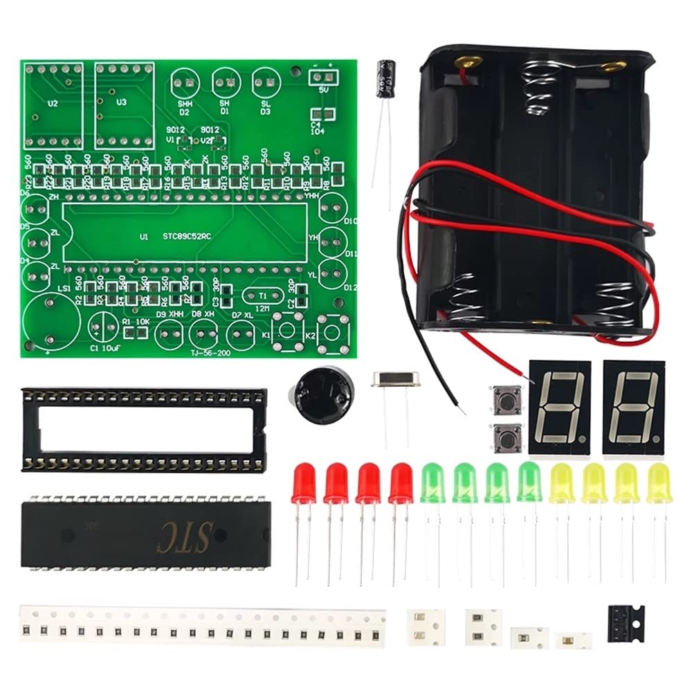 Traffic Light Controller DIY Kit, Traffic Electronics Learning Board Kit DIY Soldering Practice Kit for Students Teens - Image 2