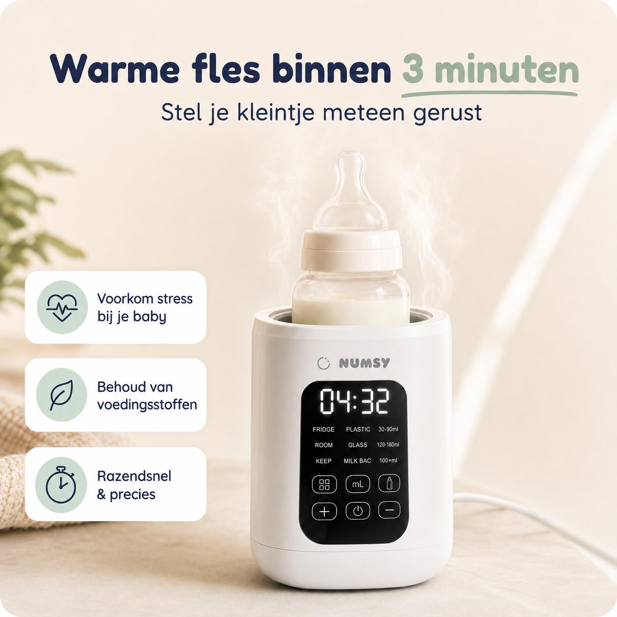 Numsy Podgrzewacz do butelek HeatPod - 8 w 1 Podgrzewacz do butelek i