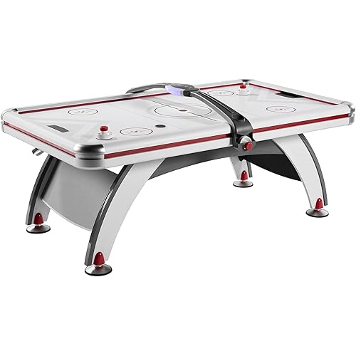 Rally and Roar Air Hockey 84 Inch Table with LED Scorer, Indoor Arcade Game