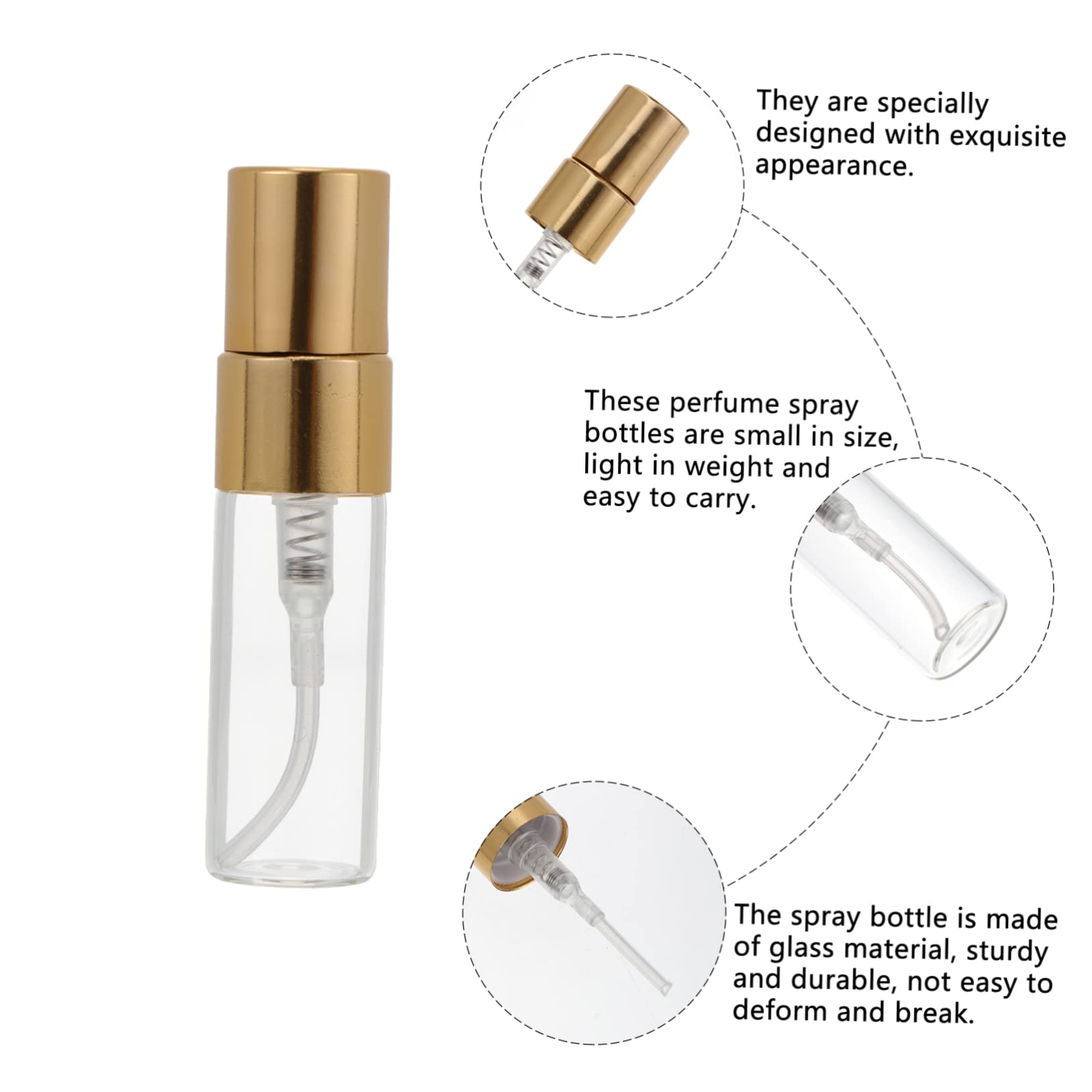 Ipetboom 2 Set Di Flaconi Spray Per Profumo Da Viaggio Da 3 Ml in Ricaricabili Contenitori Per Cosmetici 20 Pezzi*2