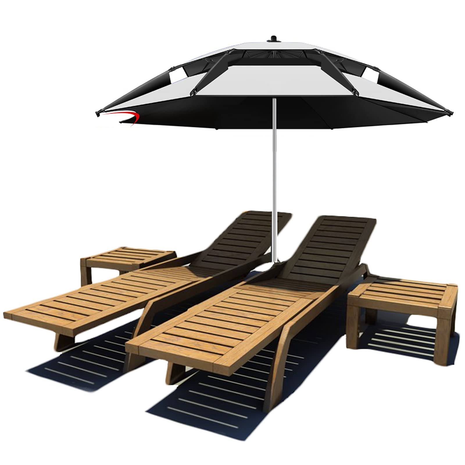 Parasol de plage ventilé bleu pour stopper les rayons du soleil et la chaleur
