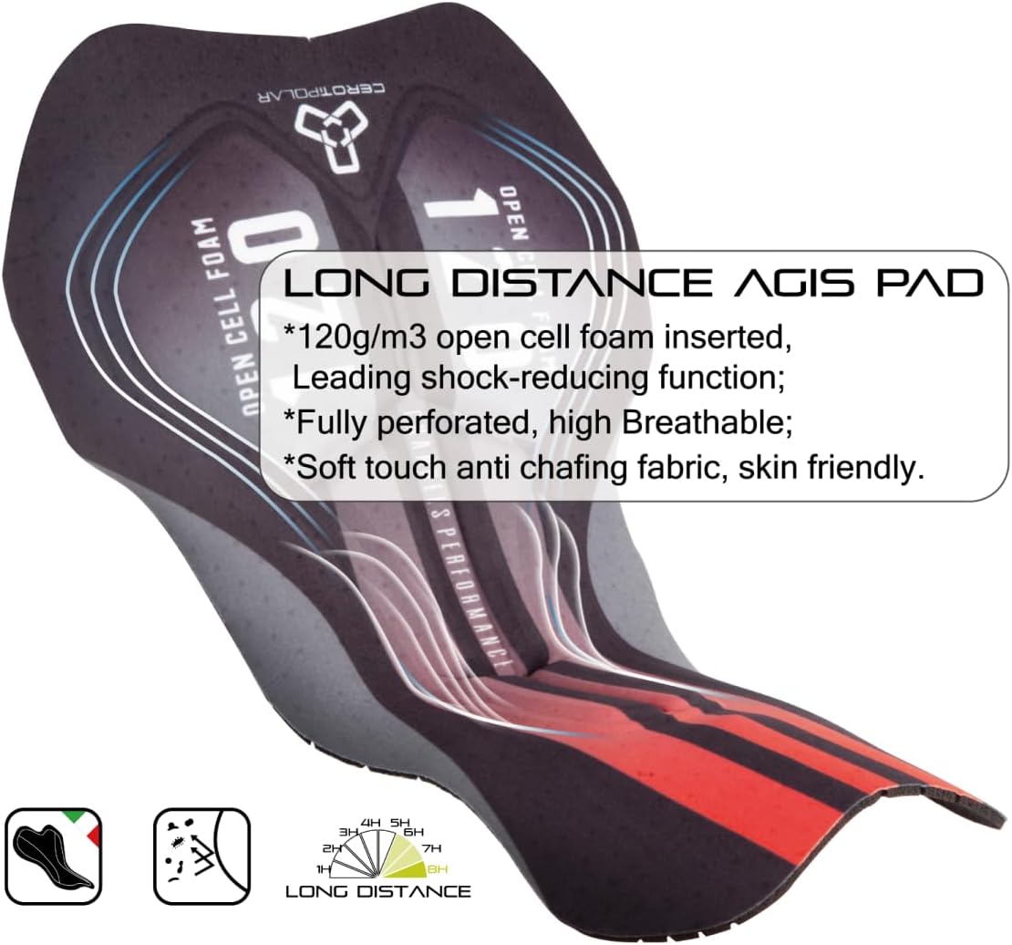 CEROTIPOLAR Cycling Bibs Men, Long Riding Pad Bicycle Biking Bib Shorts UPF50+ - Image 4