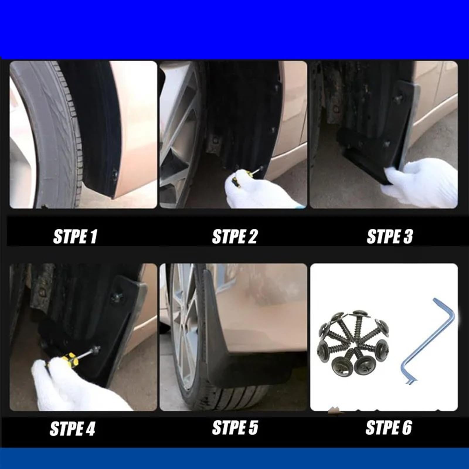 Guardabarros De Coche Guardabarros Delanteros Y Traseros para Mini, para Cooper, para Clubman, R55, Accesorios para Coche, 4 Unidades Faldillas antibarro