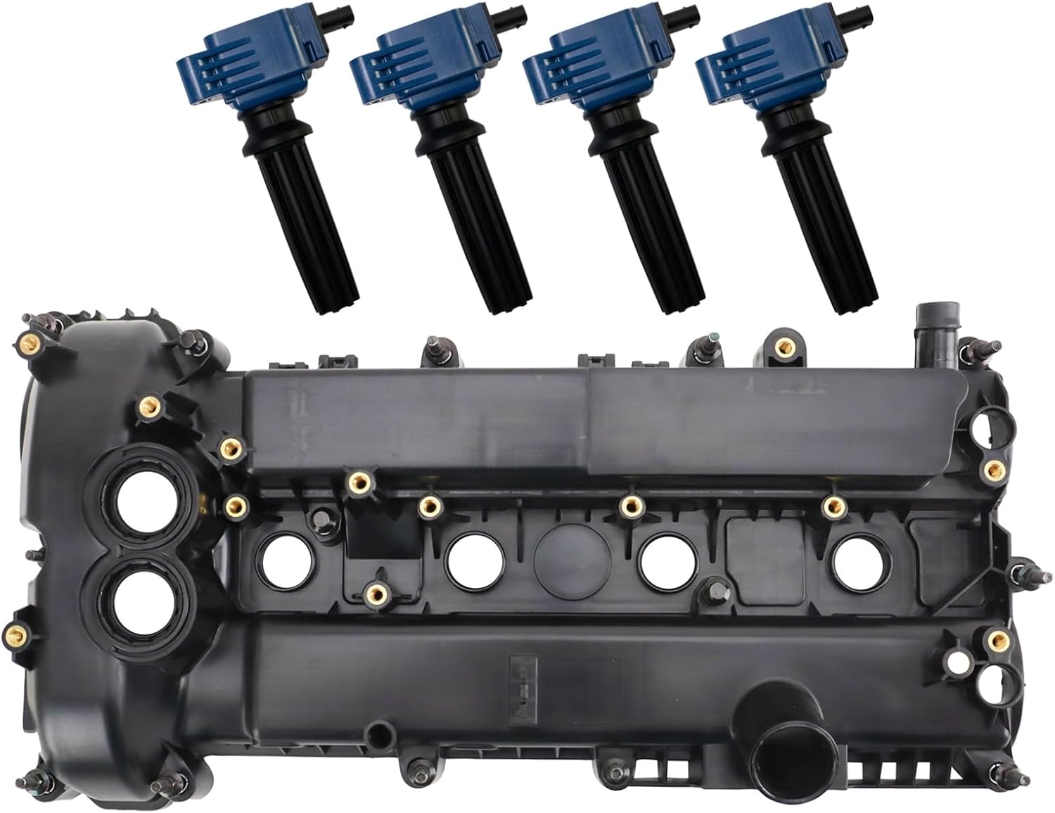 TRQ Ignition Coil Kit 5 Piece High Performance Compatible with 2012-2014 Ford Edge 2013-2016 Escape 2012-2015 Explorer 2013-2018 Focus Fusion 2013-2017 Taurus 2015-2016 Lincoln MKC MKZ