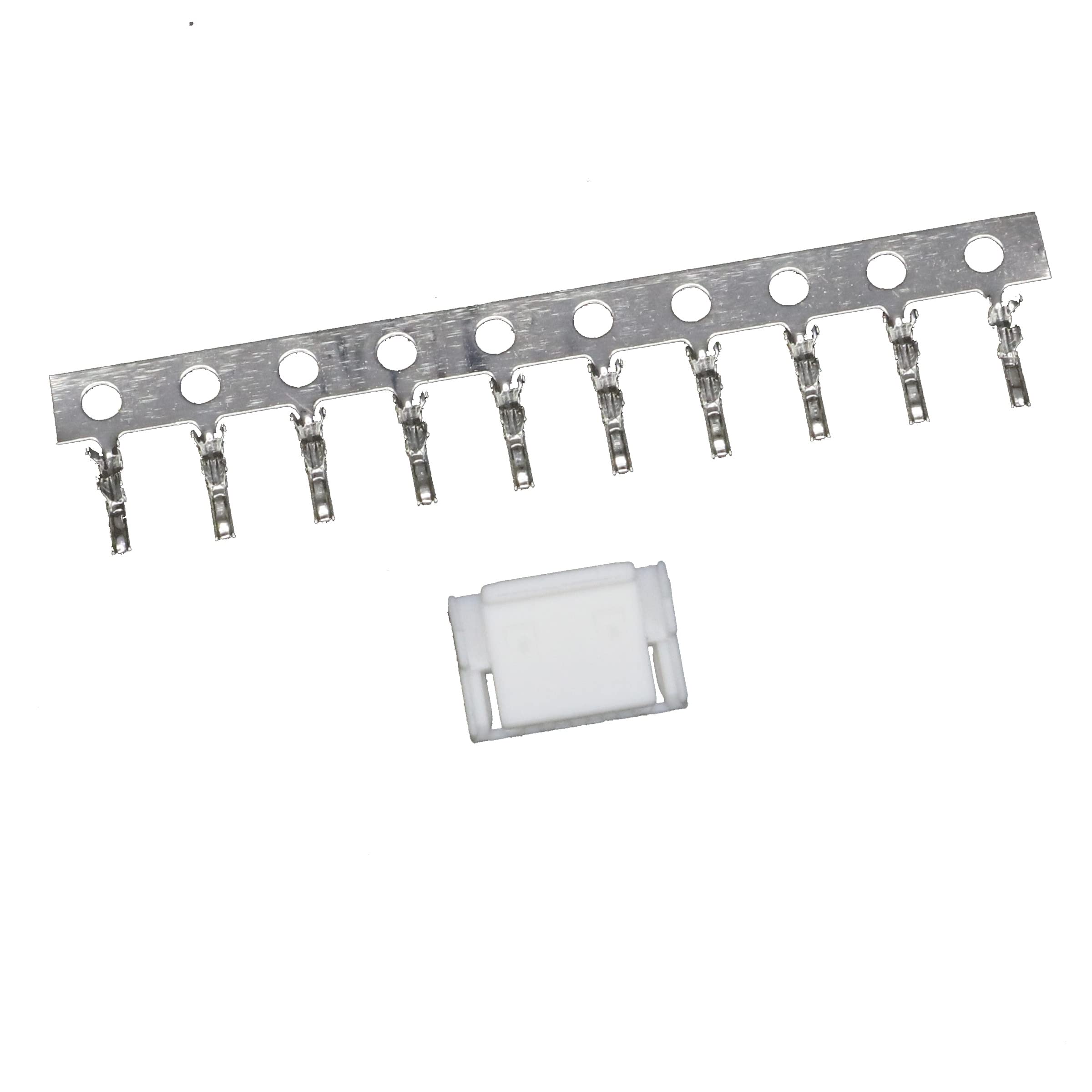 GH 1.25mm 6-pin Crimp Connector Plug + Crimps, Pack of 10 Compatible With JST GH