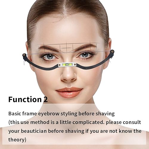 Miniatura 4 de Kit de modelado de cejas, moldeador de cejas, regla de cejas corrector de cejas, herramienta de medición de nivel profesional para cejas, kit de