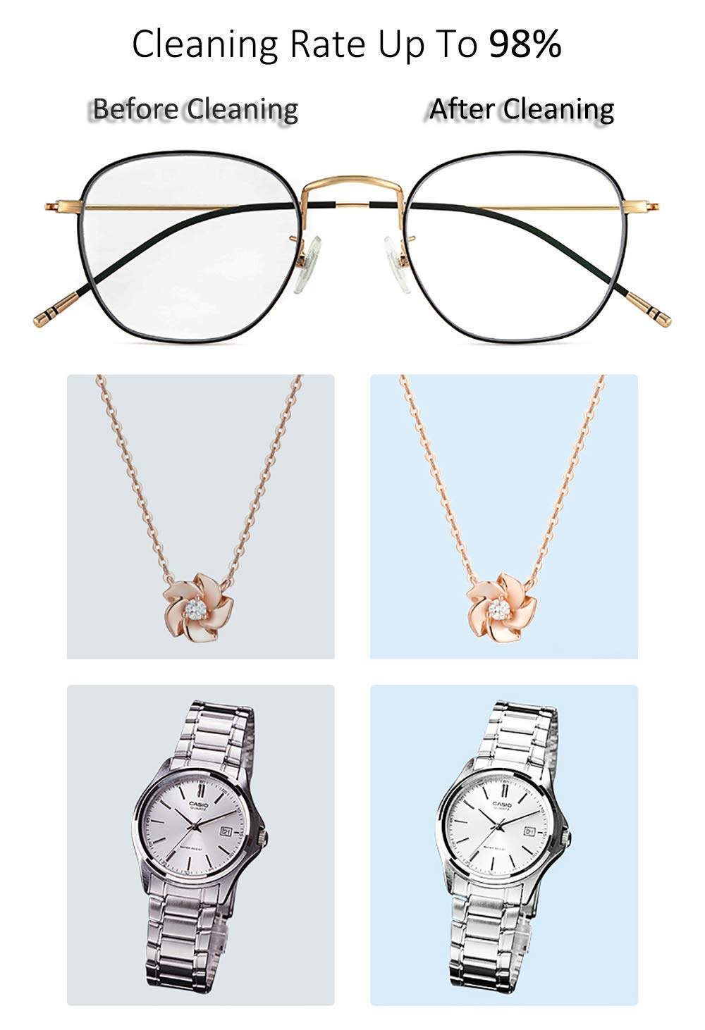 Ultraschallreiniger, For Brillen, Schmuck, Zahnersatz, Ultraschallreiniger