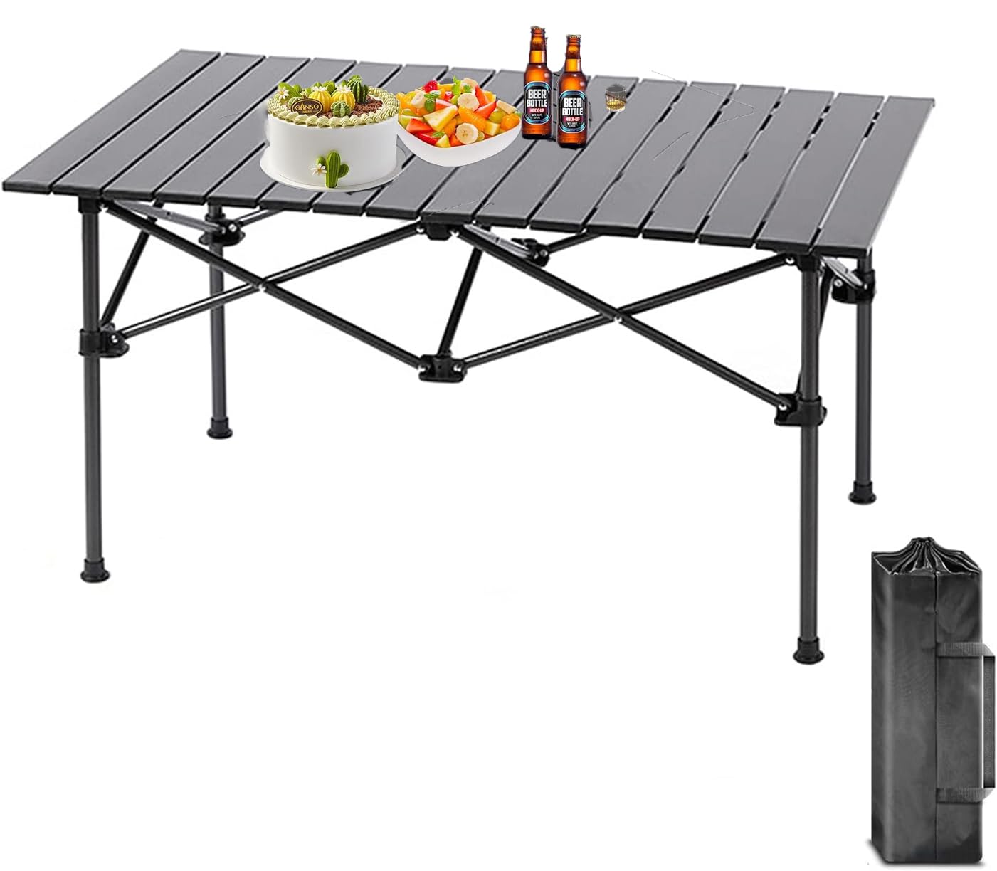Scizor Camping Table, utdoor Folding Table with Carry Bag,Roll-upWaterproof,for Indoor,Outdoor, Travel Table for Beach, Picnics, Cooking,Camping,Backyard,BBQ,Party,Patio (SC-02)
