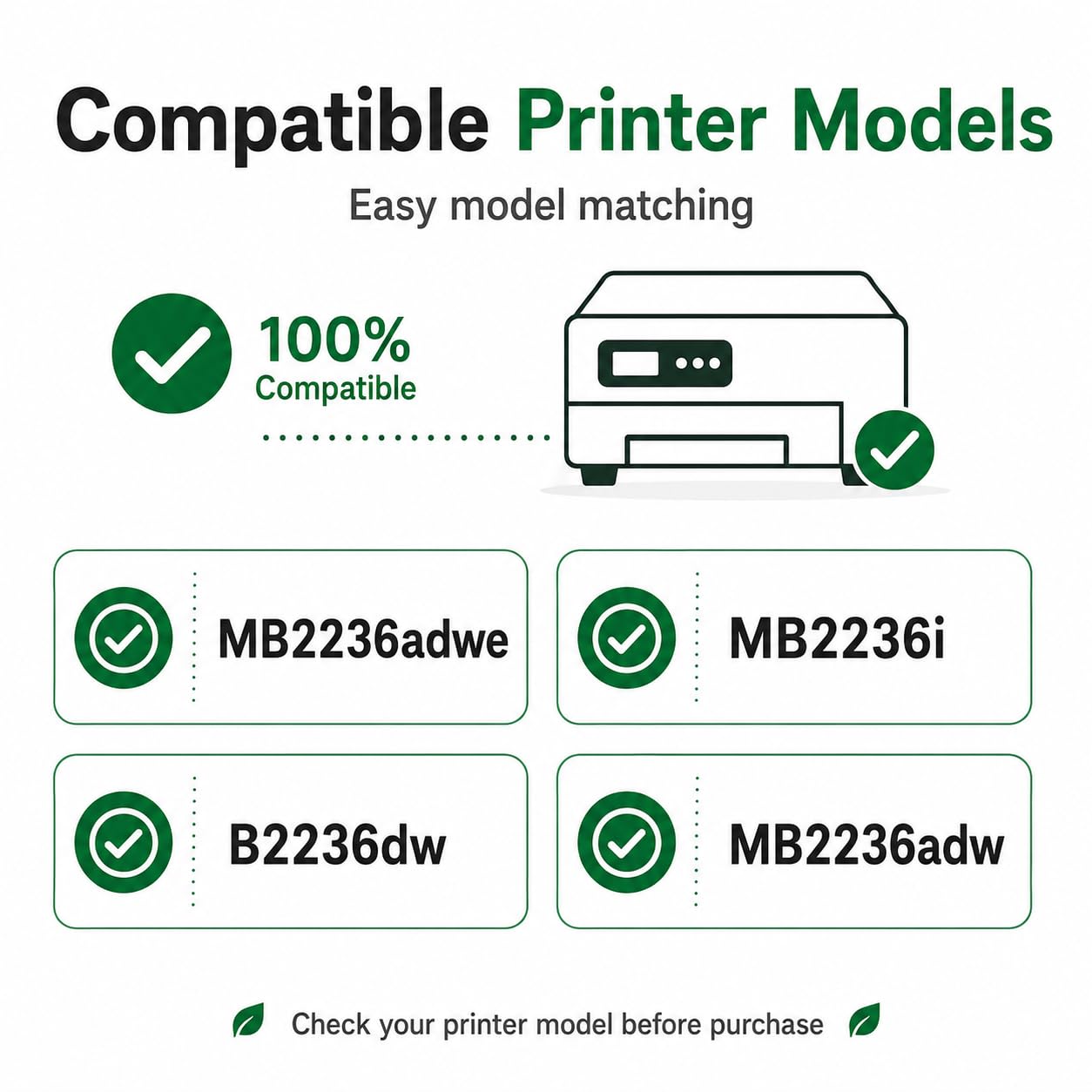 B220Z00 - Unità tamburo di ricambio per stampante Lexmark B/MB2236, compatibile con stampanti MB2236adwe, MB2236i, B2236dw, MB2236adw