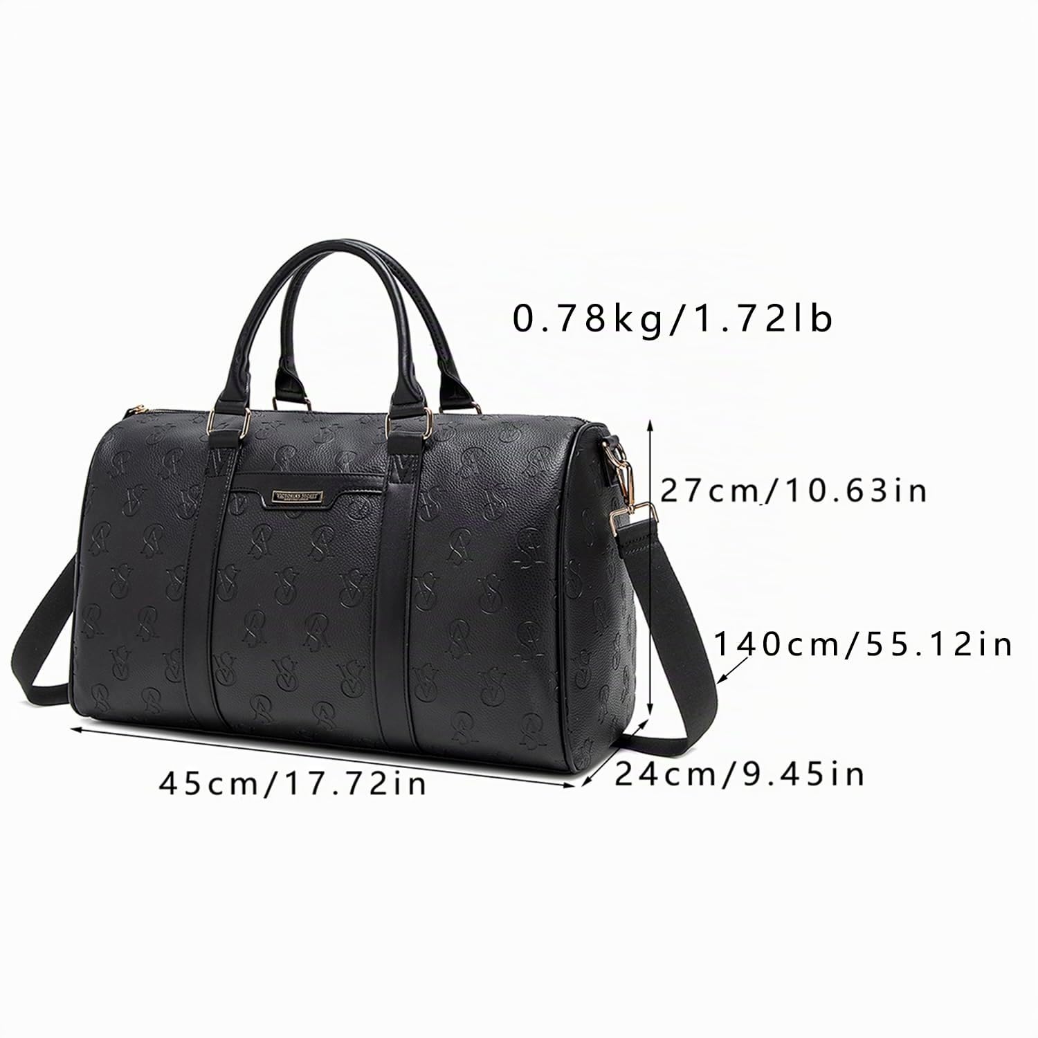 Victorias Secret Borsa a Tracolla da Donna, Borse Tote Grande Zip e Impermeabile, Borsa Messenger Nero