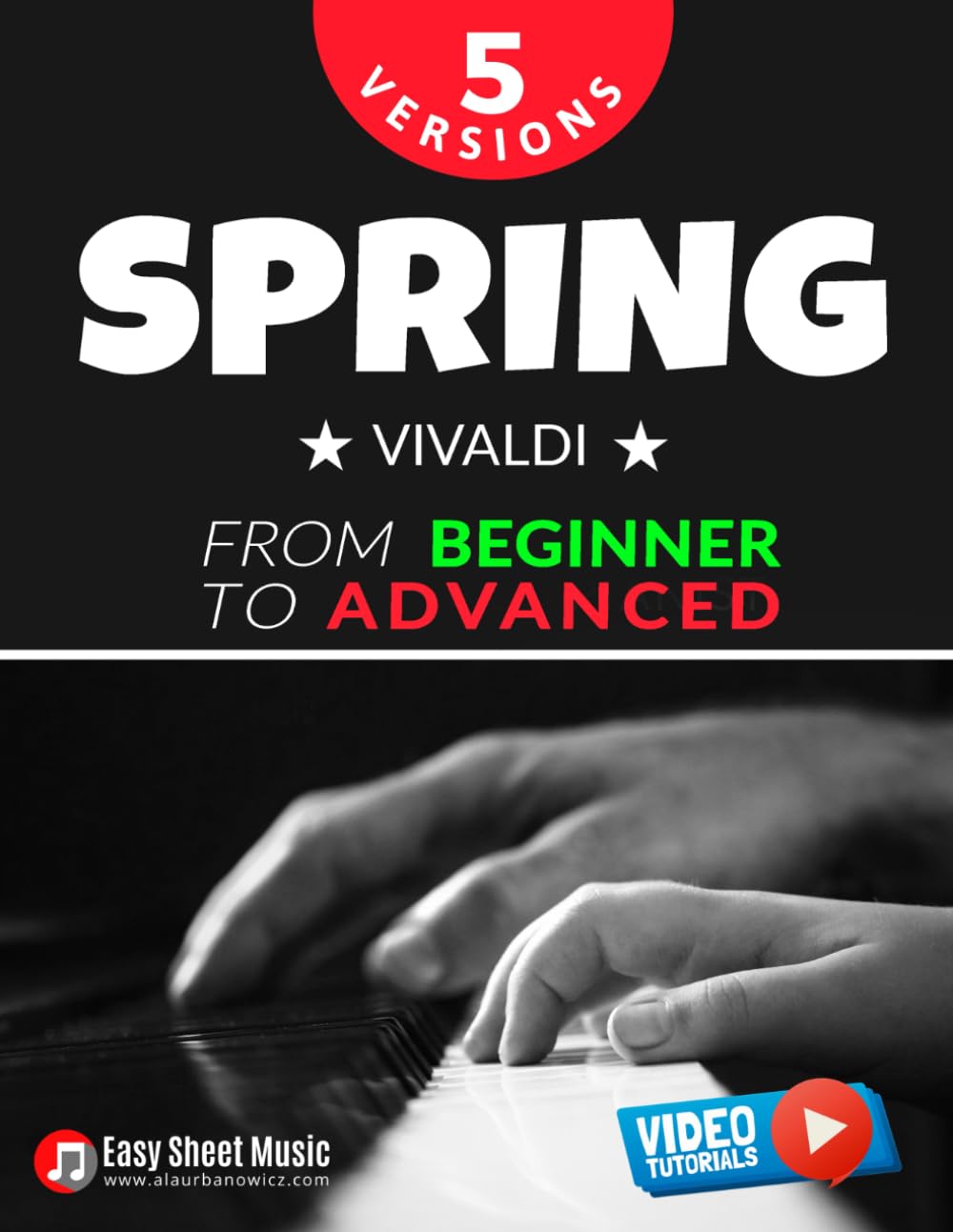 Partition piano Vivaldi débutant livre musique classique avec cours vidéo en ligne