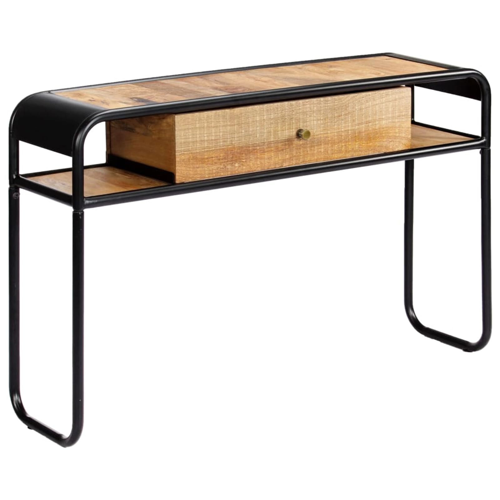 Homgoday Mesa Consola de Madera Maciza de Mango 118x30x75 cm Mesas auxiliares de salón,Mesa Consola Recibidor Mueble de Entrada Estrecha Clásica