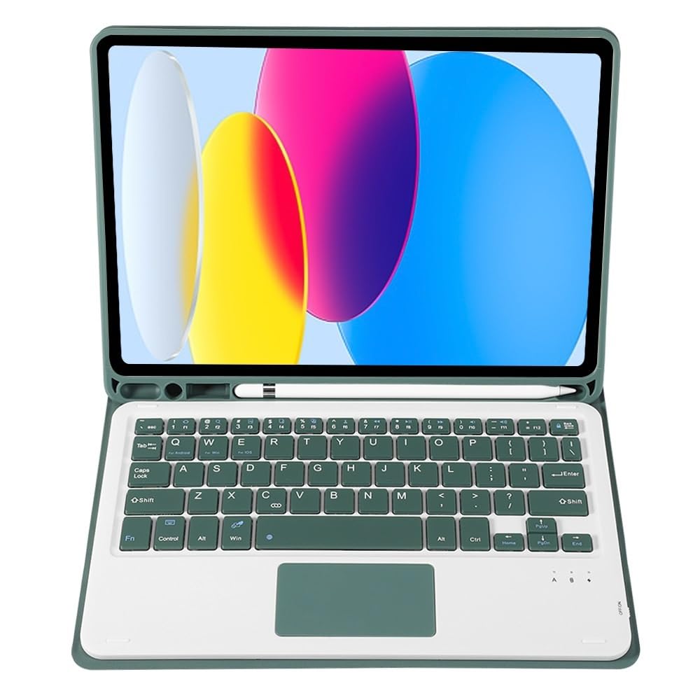 Accesorios, funda de teclado táctil desmontable con ranura para bolígrafo, funda protectora de piel Filp compatible con iPad de 10ª generación de 10.9 pulgadas (azul cielo)