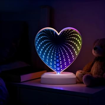 Infinity Mirror Tunnel LED Night Light,Tunnel Mirror Neon Sign,3D Tunnel Lamp Desktop Lamp for Party Home Decor