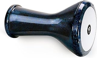 VD Vatan Vatan 3022-B Profi Solo Darbuka - Tambor de mano (aluminio fundido, efecto perla, con accesorios), color azul