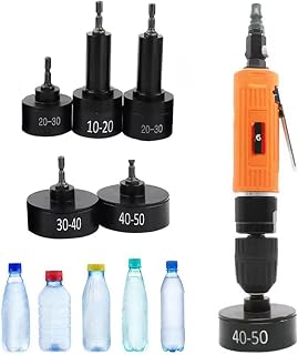 2500rpm Pneumatic Bottle Capping Machine, Speed Adjustable Capping Sealer, for Φ10-50mm Bottle Cap, with 6 Capping Head, Screwing Capper Sealing Machine Screw Driver, for Home, Hotel, Laboratory