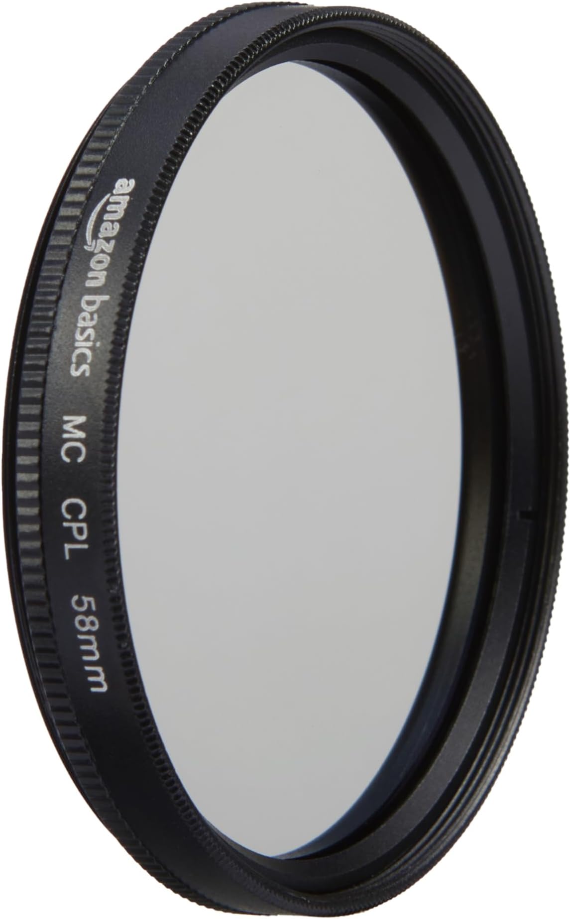 Amazon Basics 58 mm Circular Polarizer Protection Filter for Deeper Colours, Glare and Reflection Reduction, Multi-Coated, Protects from Dust, Dirt and Scratches