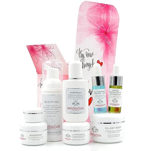 Sweetsation Therapy YUNASENCE Descubre el nuevo amor. Colección TravelTrial 8 productos. Limpiador espumoso, limpiador de bálsamos, crema de ojos,