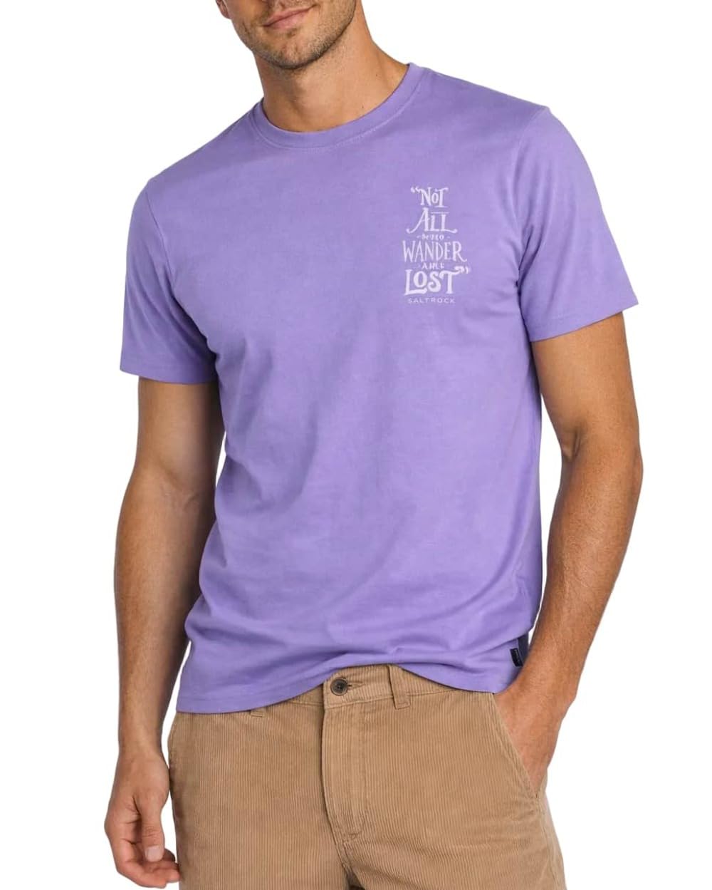Saltrock Mens Lost Ships T-Shirt Purple (UK, Alpha, L, Regular, Regular, Purple)