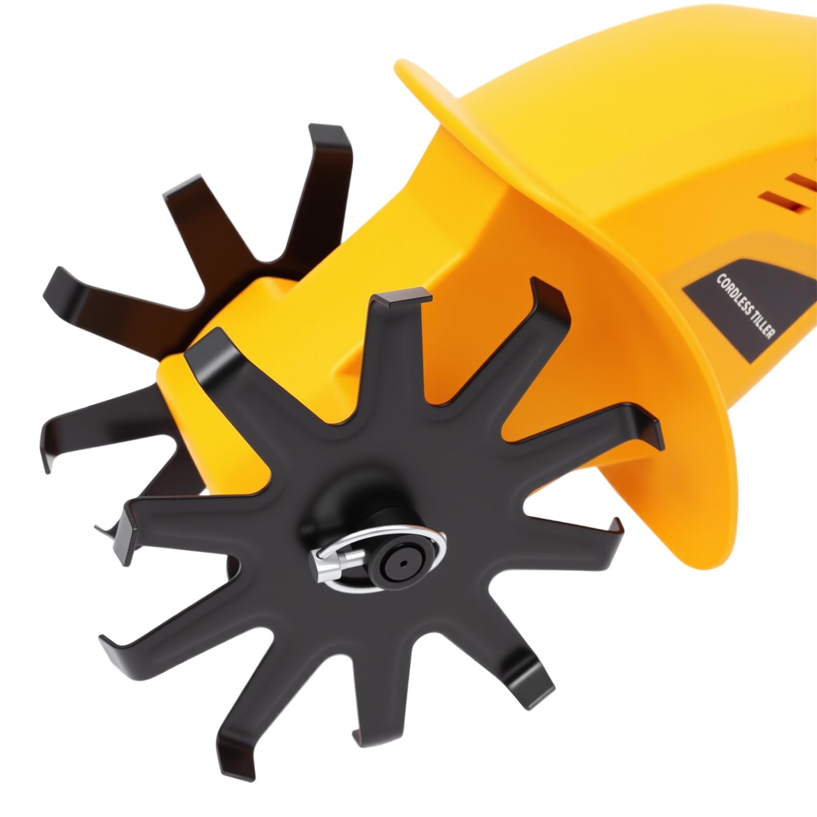 Fresa eléctrica para jardín con una batería de 20 V cuchillas de acero al manganeso | Fresa de jardín eléctrica con motor de 250 rpm, mango ajustable (97 – 117 cm) para aflojar el suelo malas hierbas