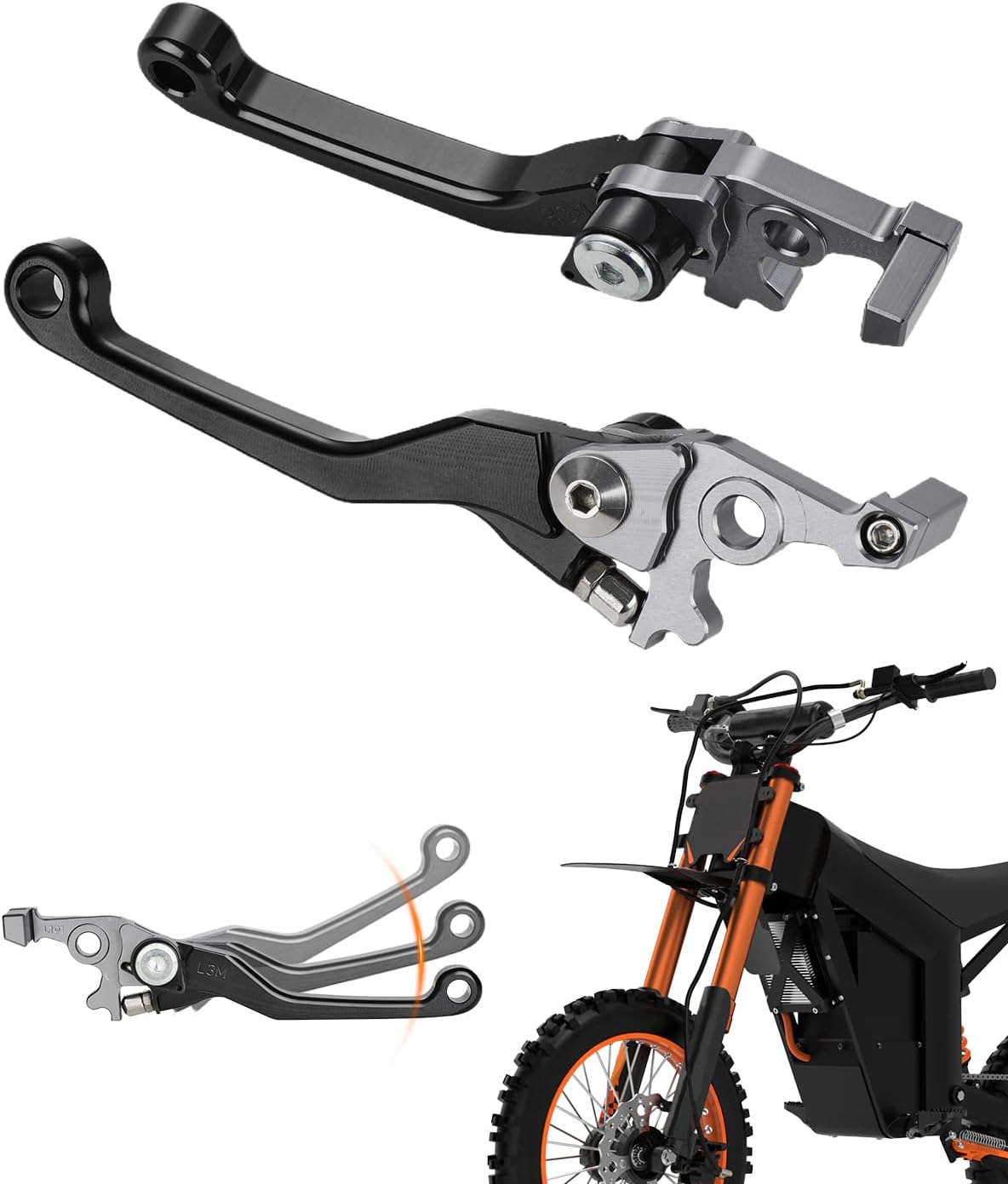Electric Dirt Bike Brake Levers for Tuttio Soleil 01, Black