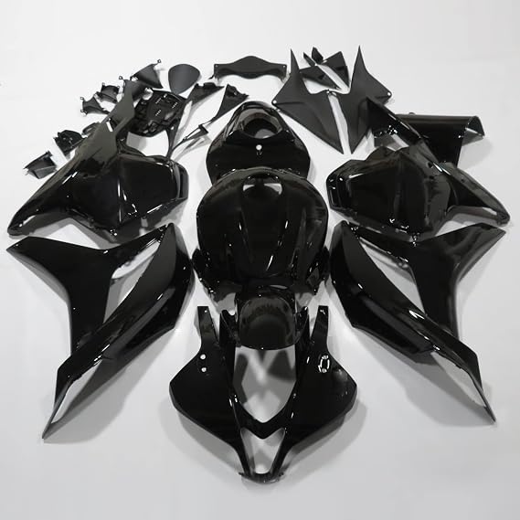 طقم هدية هيكل السيارة للدراجات النارية لهوندا CBR 600RR 2009 2010 2011 2012 Gloss Black - (Pieces / kit: 29)