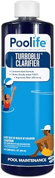 Poolife Turboblu Clarifier - Concentrated Pool Water Clarifier - Original Blue Formula to Clear Cloudy Pool Water Fast - Enhances Filter Efficiency for Crystal Clear Results - 1qt