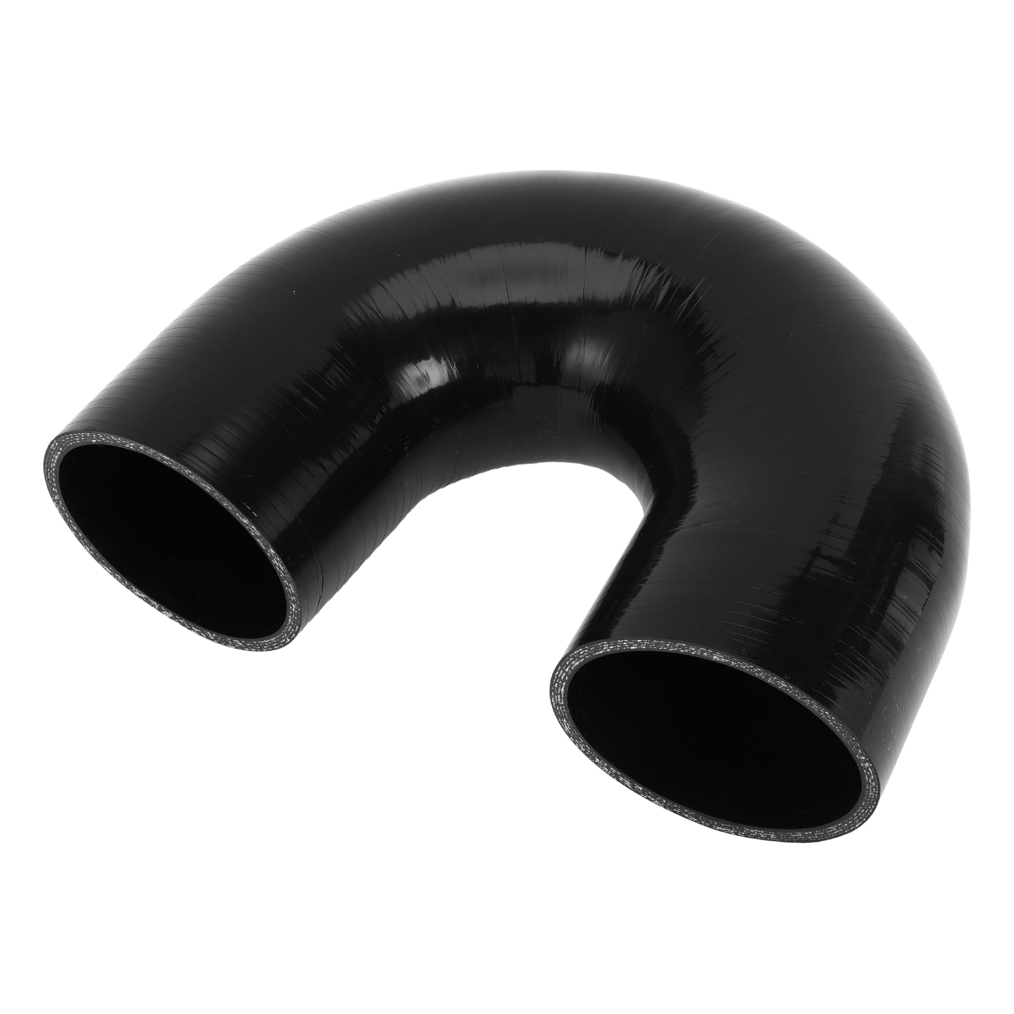 A ABSOPRO Tubo Flessibile In Silicone Nero Refrigerante 1 Pz Per Auto | Id 76mm / 2,99" L 120mm / 4,72" 180° Spess 5mm Temp -60°C A 300°C Press 1Mpa Adatto Per Liquido Raffreddamento Olio Antigelo