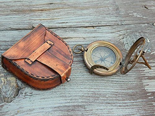 Brújula vintage de bolsillo con caja de madera personalizable miniatura 4