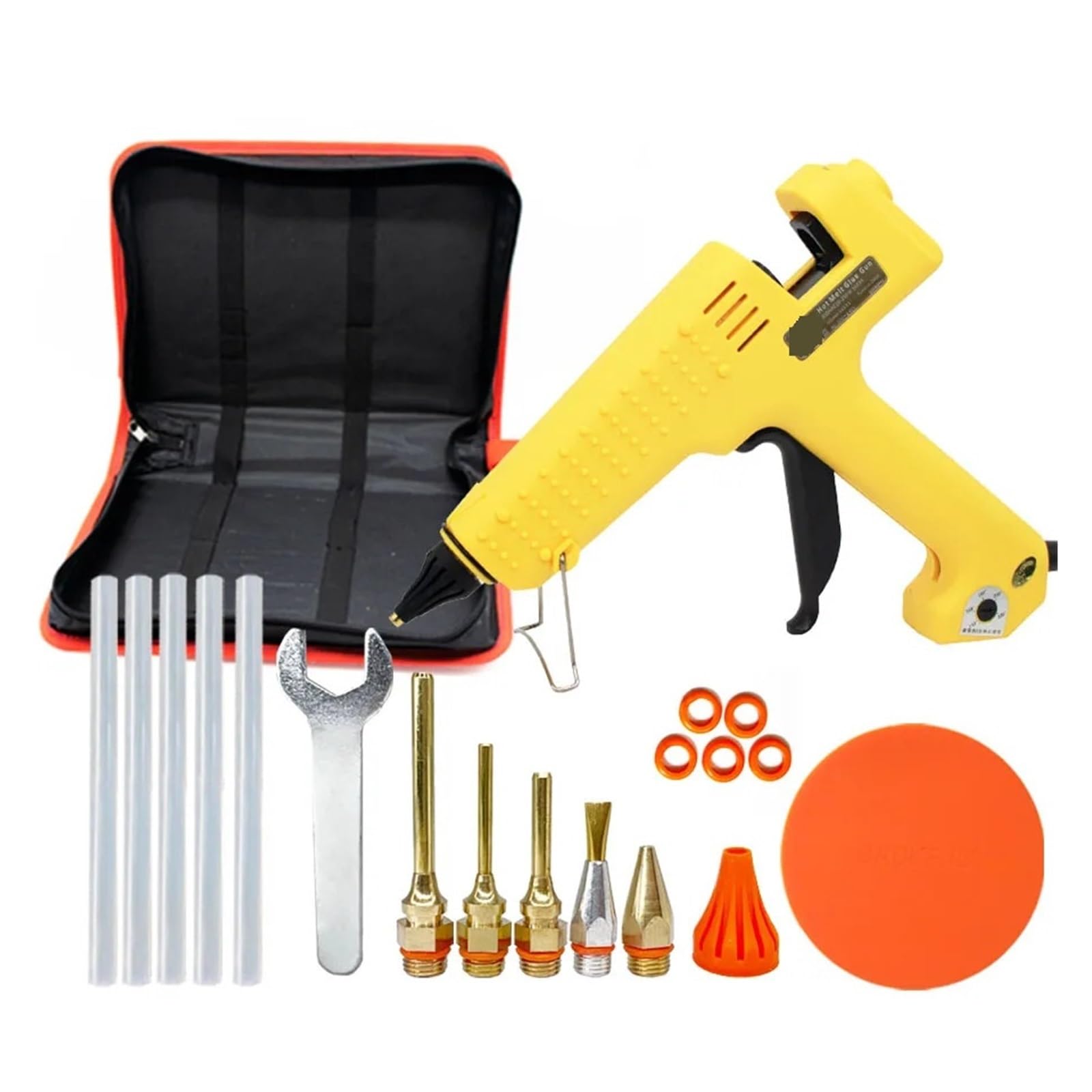 Pistola for colla a caldo, pistola a caldo for colla a e rapida con temperatura regolabile da 250 W, stick di colla da 11 mm Strumenti di riparazione for pistola a e industriale Creazione senza sforzo