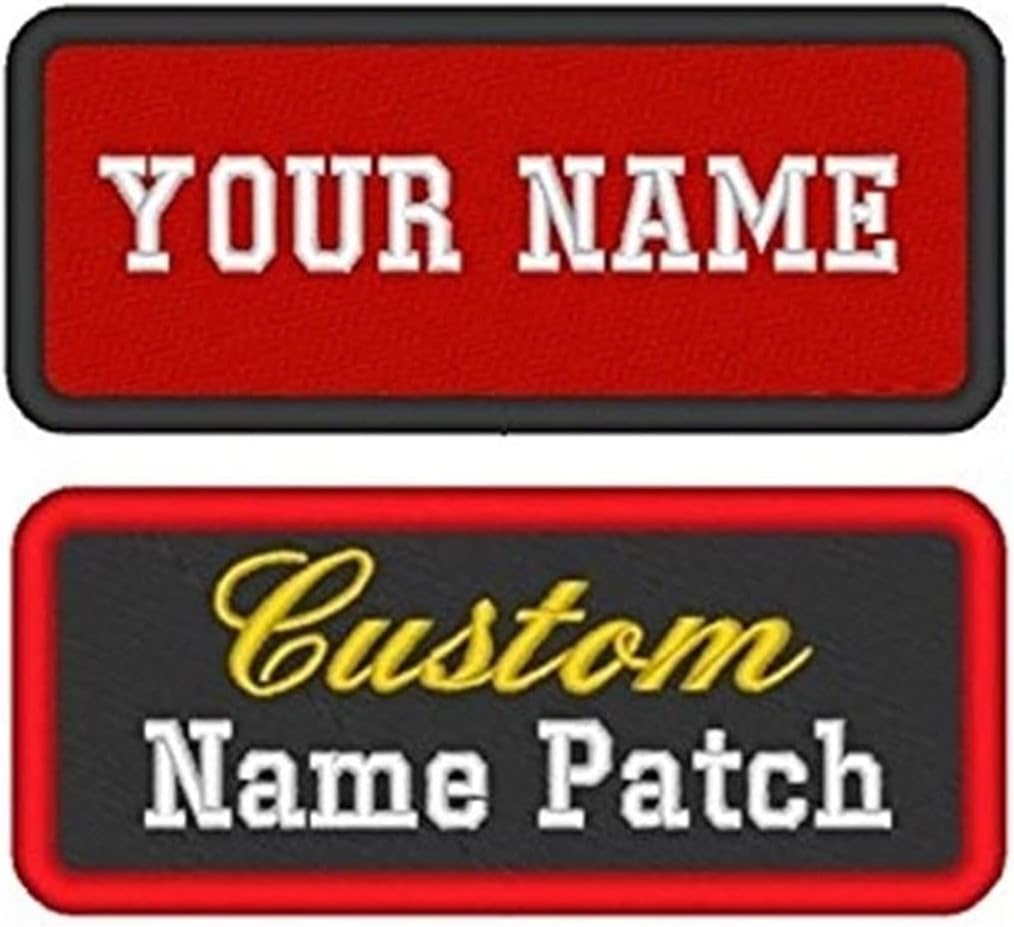 Custom Embroidered Name Tag Patch Motorcycle Biker Badges 3.5” x 1.5" (A)