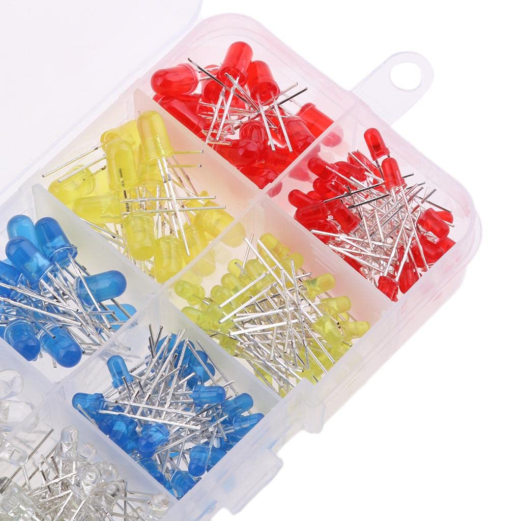300 Stück LED-Dioden Set – 3mm & 5mm, 5 Farben, Diffuses Licht
