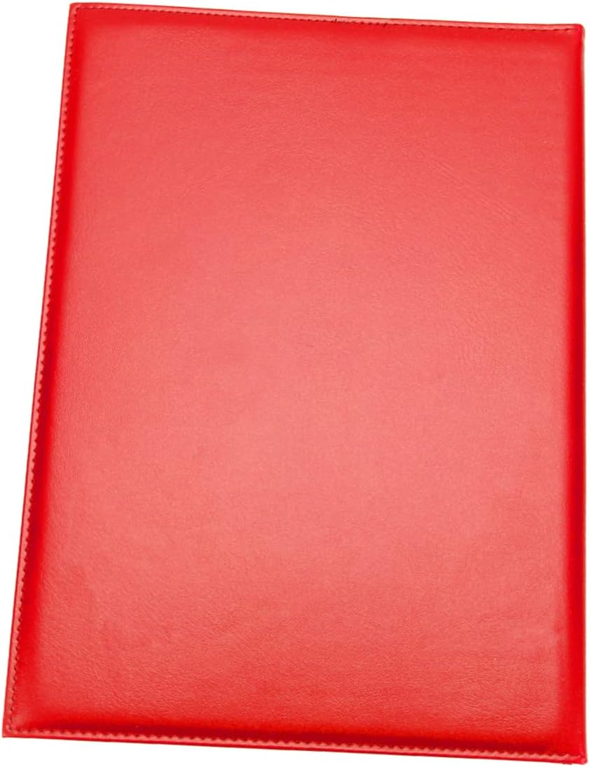 HONMEET Certificate Folder A4 Size Leather Cover Blank Certificate Case for Achievements Red Presentation