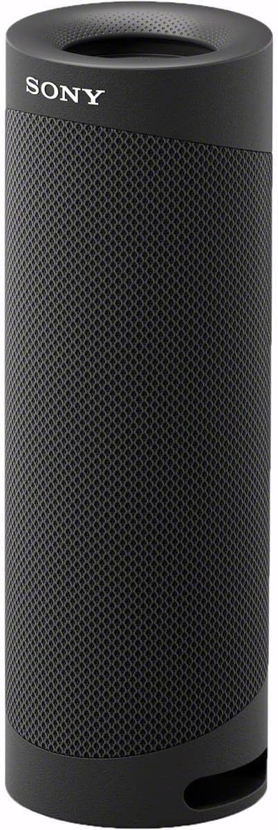 SRS-XB23 EXTRA BASS Wireless Bluetooth Portable Lightweight Travel Speaker, IP67 Waterproof & Durable for Outdoor, 12 Hour Battery, USB Type-C, Removable Strap and Speakerphone, Black